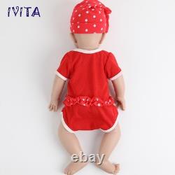 IVITA 18 inch Silicone Reborn Baby Girl Doll Vivid Full Silicone Baby Doll