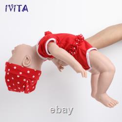 IVITA 18 inch Sleeping Girl Reborn Baby Doll Full Body Silicone Doll Prematur