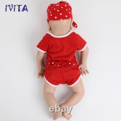 IVITA 18 inch Sleeping Girl Reborn Baby Doll Full Body Silicone Doll Prematur