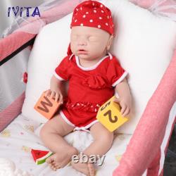 IVITA 18 inch Sleeping Girl Reborn Baby Doll Full Body Silicone Doll Prematur