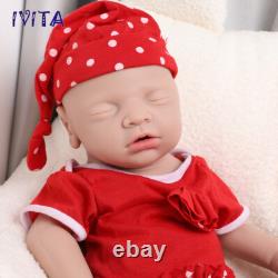 IVITA 18 inch Sleeping Girl Reborn Baby Doll Full Body Silicone Doll Prematur