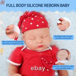 IVITA 18in Sleeping BoyGirl Silicone Reborn Baby Fat Newborn Silicone Doll Gift
