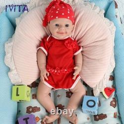IVITA 18inch Full Silicone Reborn Baby Girl Handmade Silicone Doll Infant