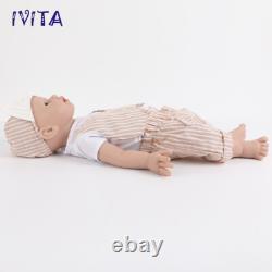 IVITA 19'' Blue Eyes Boy Full Silicone Lifelike Reborn Baby Doll Infant Xmas