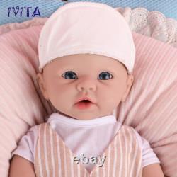 IVITA 19'' Blue Eyes Boy Full Silicone Lifelike Reborn Baby Doll Infant Xmas