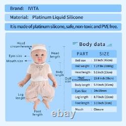 IVITA 19 Floppy Silicone Reborn Boy And Girl Baby Handmade Newborn Doll Baby