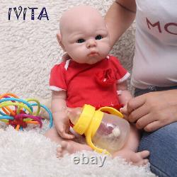 IVITA 19 Full Soft Silicone Reborn Baby Girl Doll Kids Gift Vivid Silicone Doll