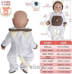 IVITA 19'' Silicone Baby Doll Realistic Reborn Baby Girl Doll Cute Infant