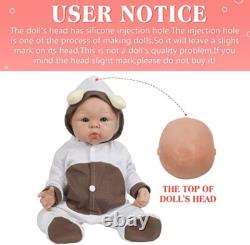 IVITA 19'' Silicone Baby Doll Realistic Reborn Baby Girl Doll Cute Infant