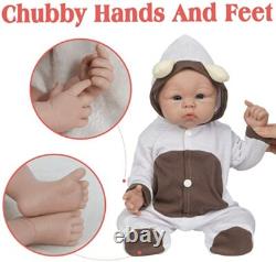 IVITA 19'' Silicone Baby Doll Realistic Reborn Baby Girl Doll Cute Infant