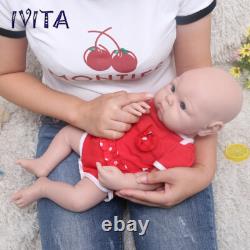 IVITA 19'' Silicone Baby Doll Realistic Reborn Baby Girl Doll Cute Infant