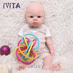 IVITA 19 Soft Silicone Reborn Baby Boy Doll Kids Accompany Silicone Doll