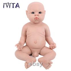 IVITA 19 Soft Silicone Reborn Baby Boy Doll Kids Accompany Silicone Doll