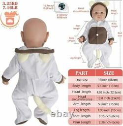 IVITA 19 Soft Silicone Reborn Baby Boy Doll Kids Accompany Silicone Doll