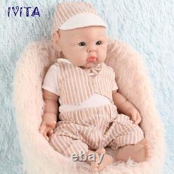 IVITA 19 Squishy Silicone Reborn Boy And Girl Baby Newborn Soft Silicone Doll