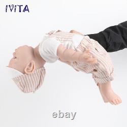 IVITA 19 Squishy Silicone Reborn Boy And Girl Baby Newborn Soft Silicone Doll