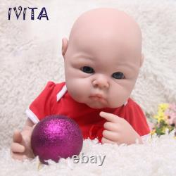 IVITA 19 inch Full Silicone Reborn Baby Girl Handmade Silicone Doll Infant