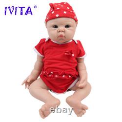 IVITA 19 inch Full Silicone Reborn Baby Girl Handmade Silicone Doll Infant