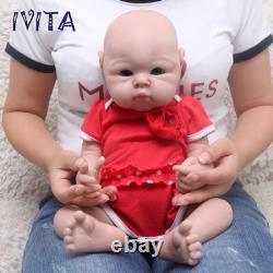 IVITA 19 inch Full Silicone Reborn Baby Girl Handmade Silicone Doll Infant