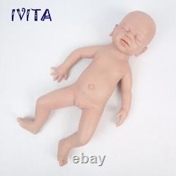 IVITA 19in Silicone Reborn Baby Girl Doll Full Soft Silicone Sleeping Infant