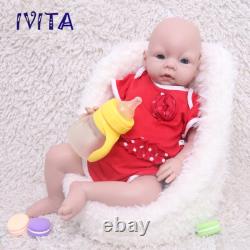 IVITA 20'' Adorable Silicone Baby Girl Doll Floppy Squishy Silicone Reborn Doll