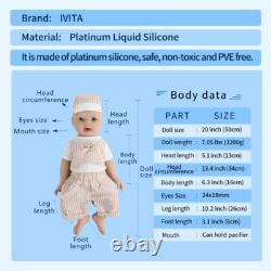 IVITA 20'' Adorable Silicone Reborn Baby Boy Floppy Newborn Silicone Doll Toy