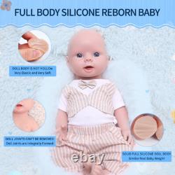 IVITA 20'' Adorable Silicone Reborn Baby Boy Floppy Newborn Silicone Doll Toy