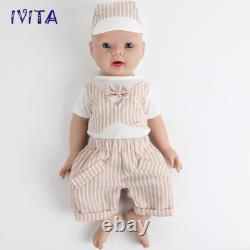 IVITA 20'' Adorable Silicone Reborn Baby Boy Floppy Newborn Silicone Doll Toy