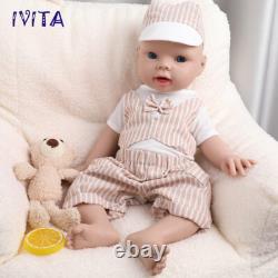 IVITA 20'' Adorable Silicone Reborn Baby Boy Floppy Newborn Silicone Doll Toy