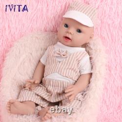 IVITA 20'' Adorable Silicone Reborn Baby Boy Floppy Newborn Silicone Doll Toy