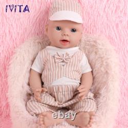 IVITA 20'' Adorable Silicone Reborn Baby Boy Floppy Newborn Silicone Doll Toy