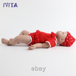 IVITA 20'' Big Newborn Baby Girl Lifelike Fullbody Silicone Doll Birthday Gift