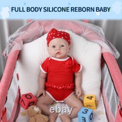 IVITA 20'' Big Newborn Baby Girl Lifelike Fullbody Silicone Doll Birthday Gift