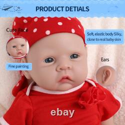 IVITA 20'' Big Newborn Baby Girl Lifelike Fullbody Silicone Doll Birthday Gift