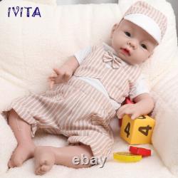 IVITA 20'' BoyGirl Full Silicone Reborn Baby Handmade Silicone Doll Kids Gift