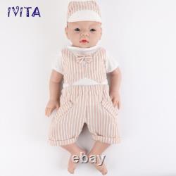 IVITA 20'' BoyGirl Full Silicone Reborn Baby Handmade Silicone Doll Kids Gift