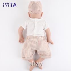 IVITA 20'' BoyGirl Full Silicone Reborn Baby Handmade Silicone Doll Kids Gift