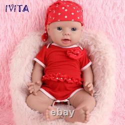 IVITA 20'' Cute Silicone Reborn Baby Girl Newborn Full Silicone Doll Xmas Gift