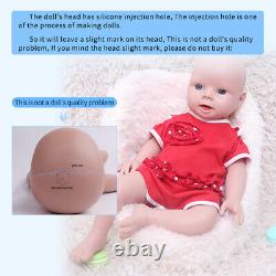 IVITA 20'' Cute Silicone Reborn Baby Girl Newborn Full Silicone Doll Xmas Gift