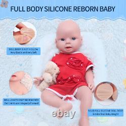 IVITA 20'' Cute Silicone Reborn Baby Girl Newborn Full Silicone Doll Xmas Gift