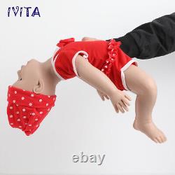 IVITA 20'' Cute Silicone Reborn Baby Girl Newborn Full Silicone Doll Xmas Gift
