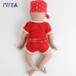 IVITA 20'' Cute Silicone Reborn Baby Girl Newborn Full Silicone Doll Xmas Gift