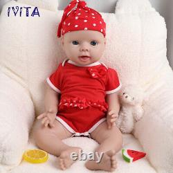 IVITA 20'' Cute Silicone Reborn Baby Girl Newborn Full Silicone Doll Xmas Gift