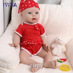 IVITA 20'' Cute Silicone Reborn Baby Girl Newborn Full Silicone Doll Xmas Gift