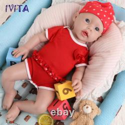 IVITA 20 Floppy Newborn Baby Girl Silicone Reborn Baby Doll Kids Xmas Gift