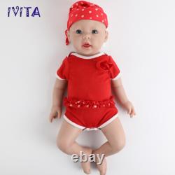 IVITA 20 Floppy Newborn Baby Girl Silicone Reborn Baby Doll Kids Xmas Gift