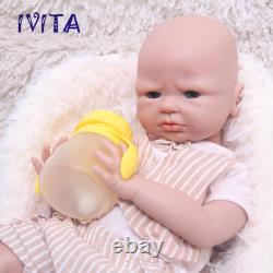 IVITA 20'' Full Body Silicone Reborn Baby Boy Floppy Silicone Doll