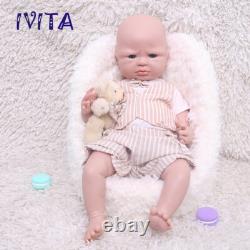 IVITA 20'' Full Body Silicone Reborn Baby Boy Floppy Silicone Doll