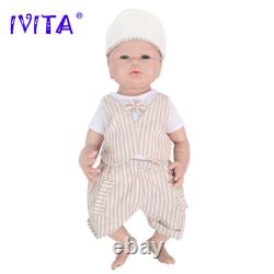IVITA 20'' Full Body Silicone Reborn Baby Boy Floppy Silicone Doll