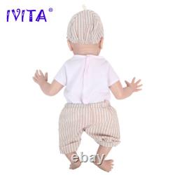 IVITA 20'' Full Body Silicone Reborn Baby Boy Floppy Silicone Doll